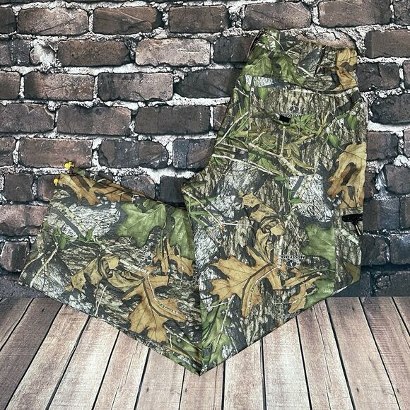 Mossy Oak Pants Mens Large 36x32 Camo Obsession Hunting Zip Cargo Performance - Picture 1 of 16